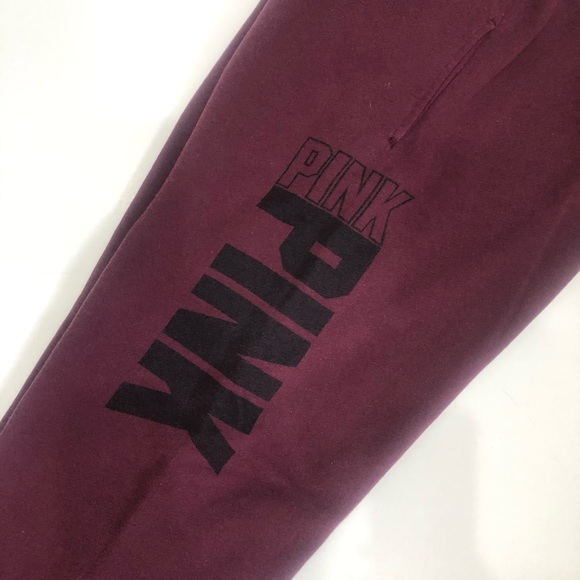 PINK Victoria's Secret Pants - Victoria’s Secret PINK Maroon Boyfriend Joggers